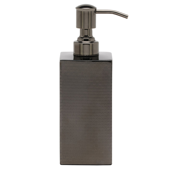 Ingram Textured Stainless Steel Soap Dispenser (Black Nickel)