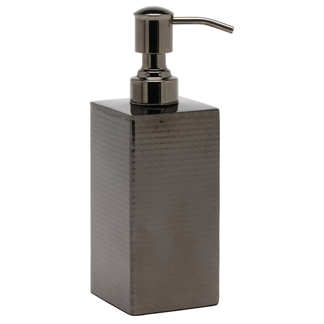 Ingram Textured Stainless Steel Soap Dispenser (Black Nickel)