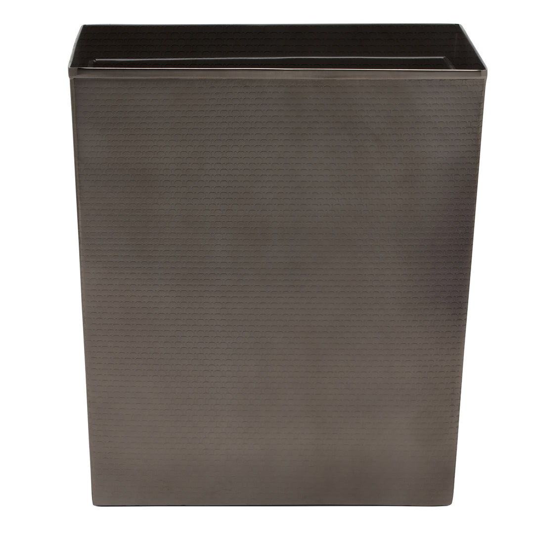 Ingram Textured Stainless Steel Rectangle Wastebasket (Black Nickel)