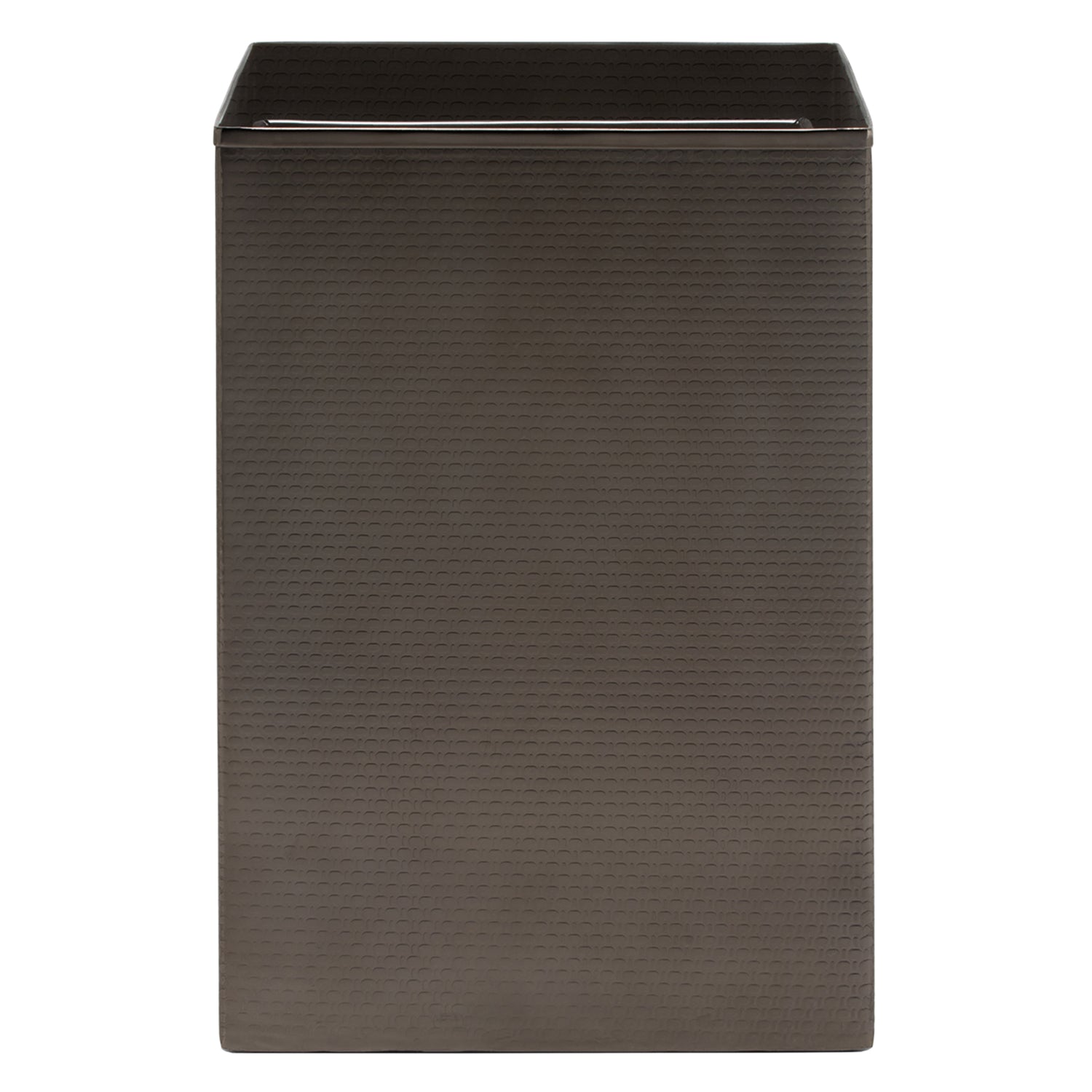 Ingram Textured Stainless Steel Square Wastebasket