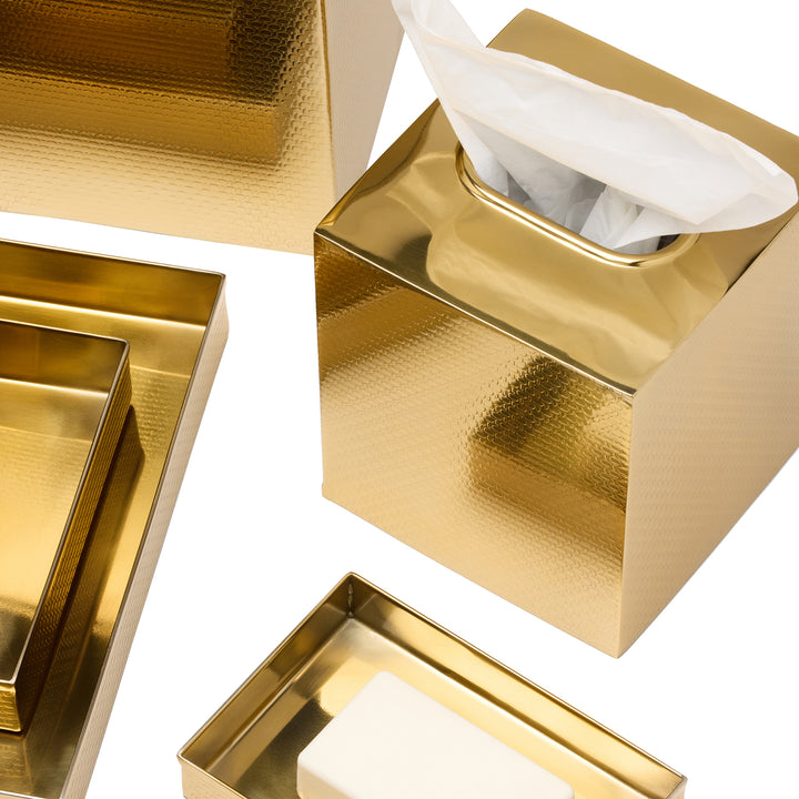 Ingram Textured Stainless Steel Bathroom Accessories (Shiny Gold)