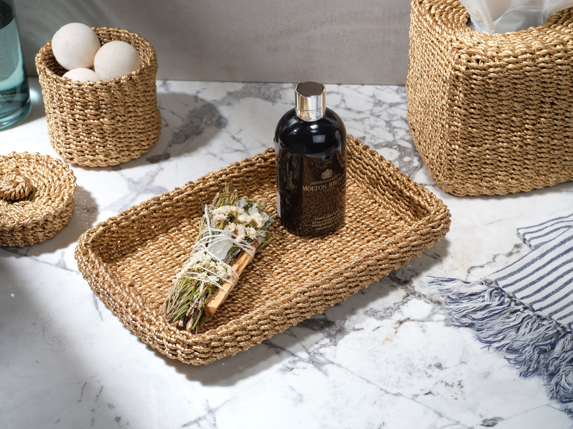 Chelston Abaca Nested Tray Set/2 - Thumbnail 5