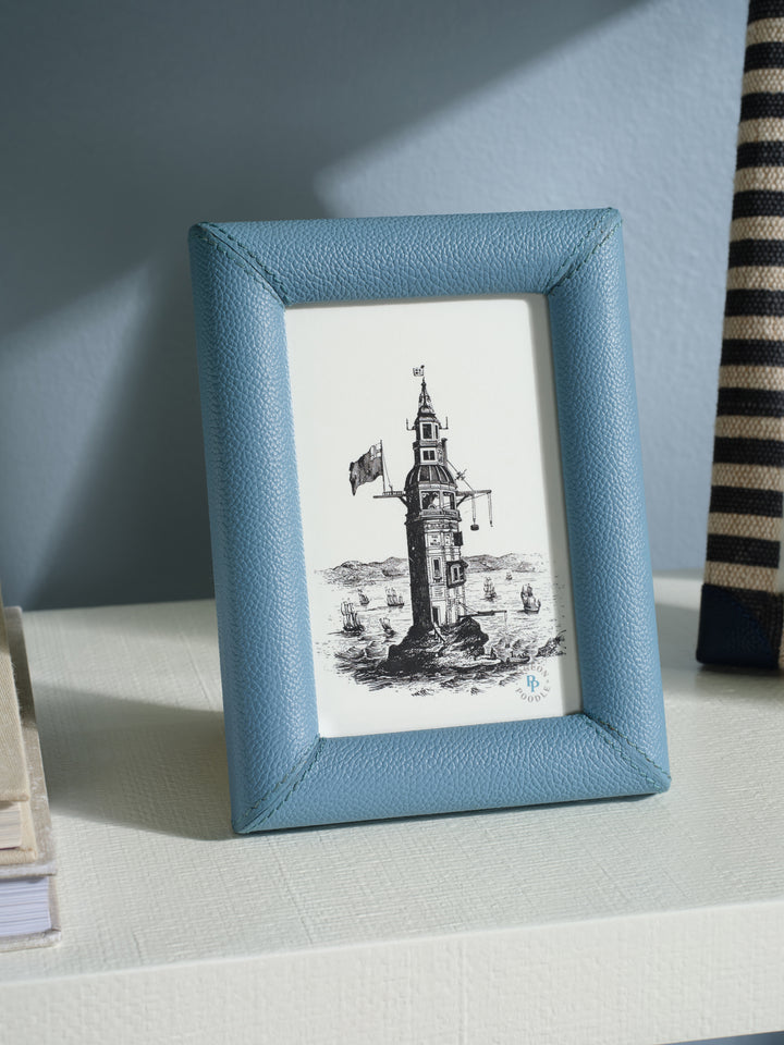 Eton Full-Grain Leather Picture Frames (Country Blue)