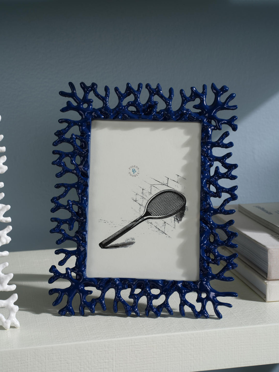 Chelsea Brass Picture Frame (Navy Blue)