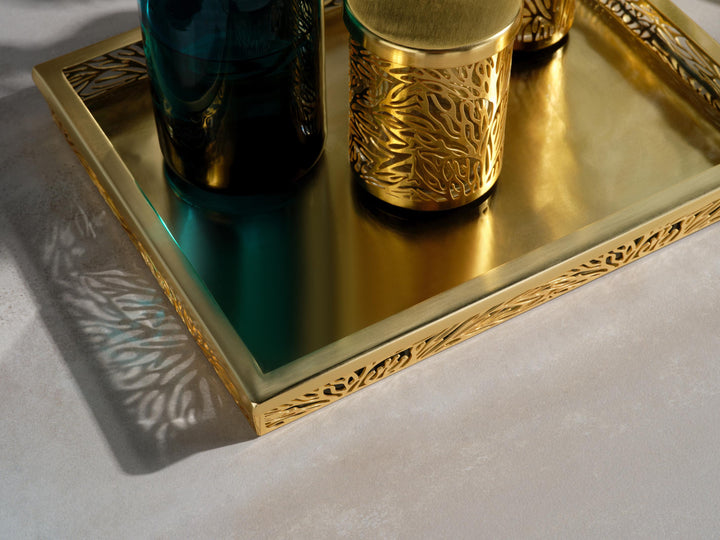 Lynn Stainless Steel/Glass Bathroom Accessories (Matte Gold)