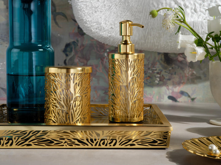 Lynn Stainless Steel/Glass Bathroom Accessories (Matte Gold)