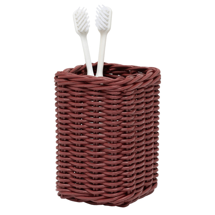 Kardia Rattan Bathroom Accessories (Bordeaux Red)
