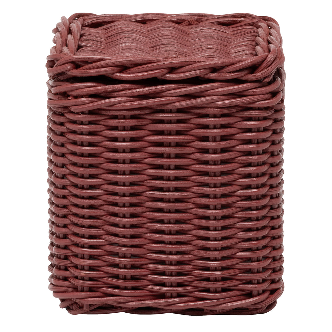 Kardia Rattan Bathroom Accessories (Bordeaux Red)