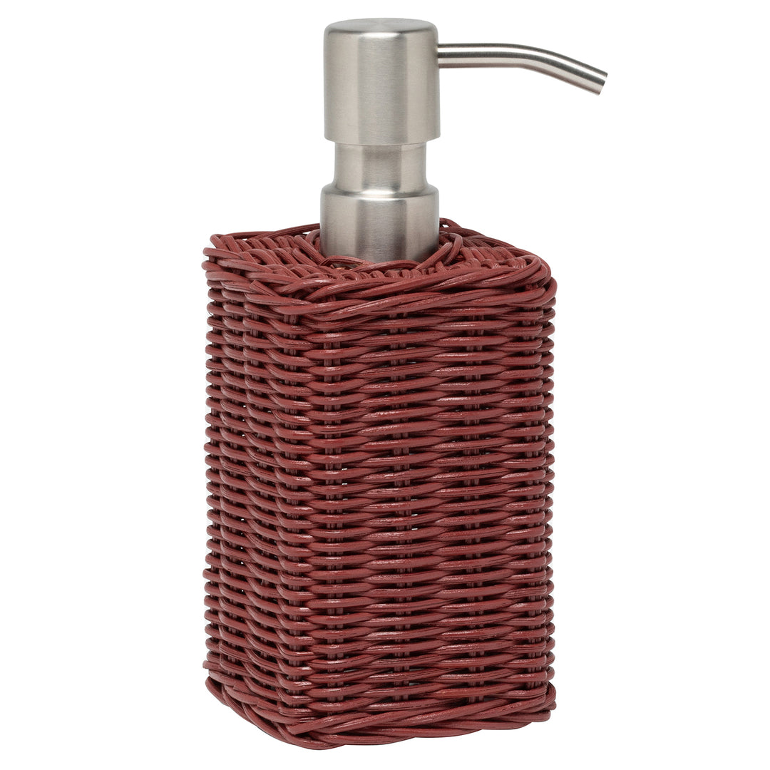 Kardia Rattan Soap Dispenser (Bordeaux Red)