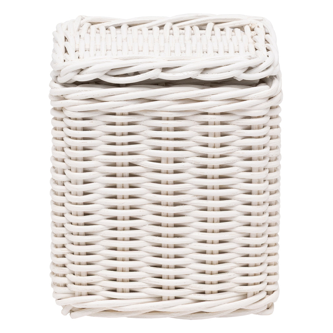 Kardia Rattan Bathroom Accessories (Cotton White) - Hudson & Vine