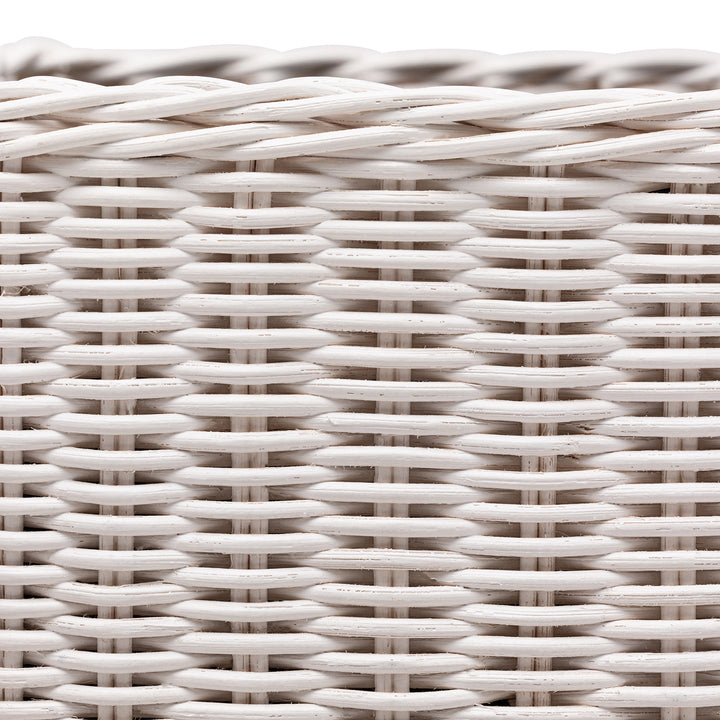 Kardia Rattan Bathroom Accessories (Cotton White) - Hudson & Vine