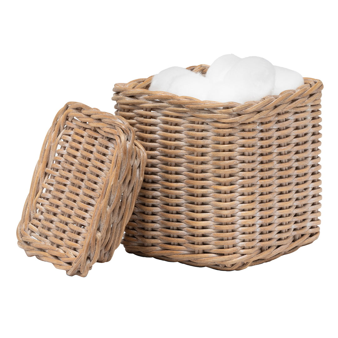 Kardia Rattan Bathroom Accessories (Mocha Whitewashed)