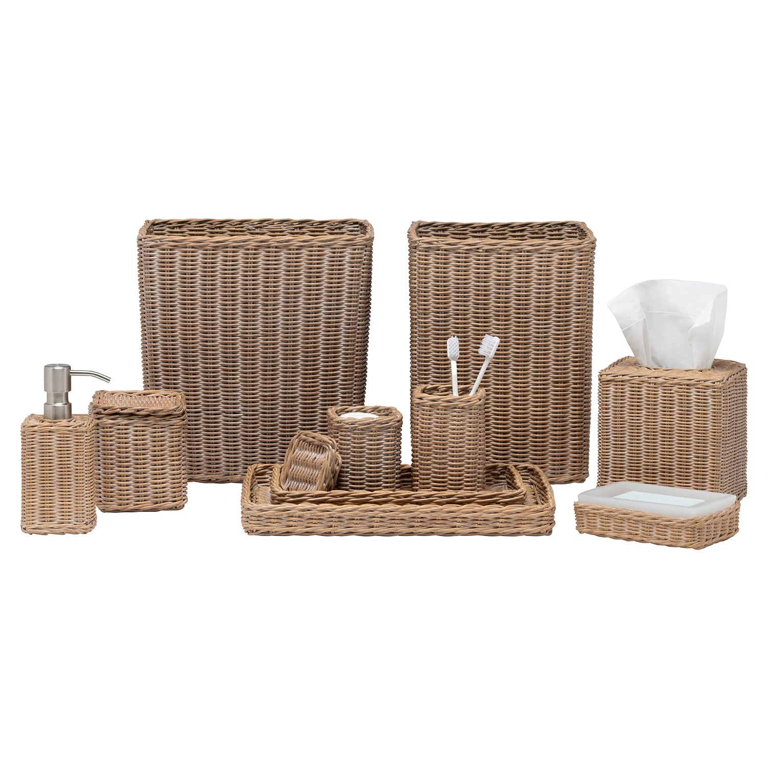 Pigeon & Poodle Kardia Rattan Bathroom Accessories - Thumbnail 3