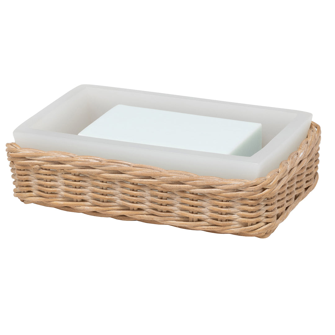 Kardia Rattan Bathroom Accessories (Mocha Whitewashed)
