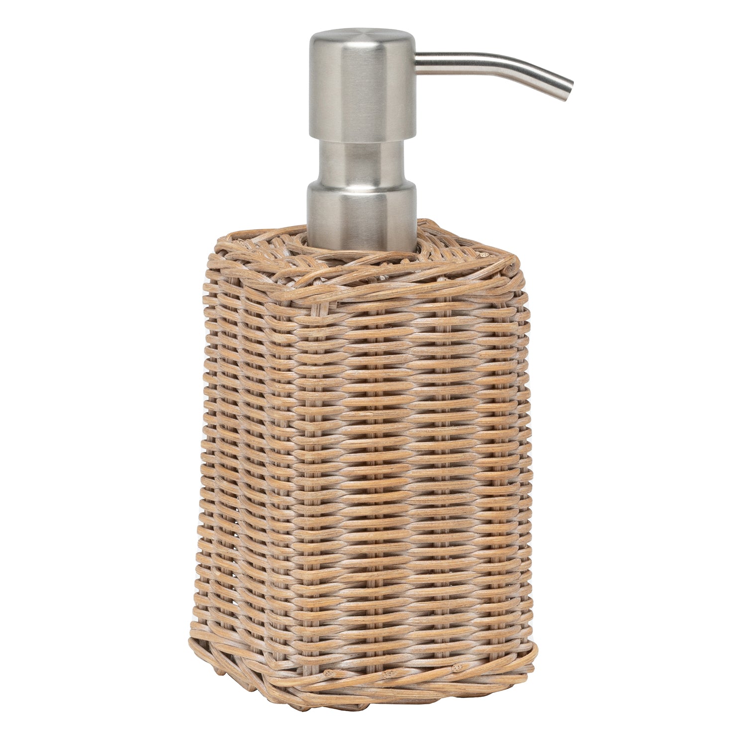 Kardia Rattan Soap Dispenser (Mocha Whitewashed) - Thumbnail 2