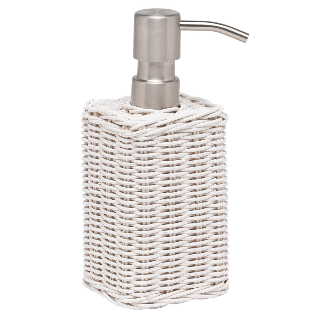 Kardia Rattan Bathroom Accessories (Cotton White) - Hudson & Vine