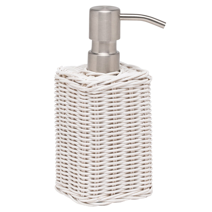 Kardia Rattan Bathroom Accessories (Cotton White) - Hudson & Vine