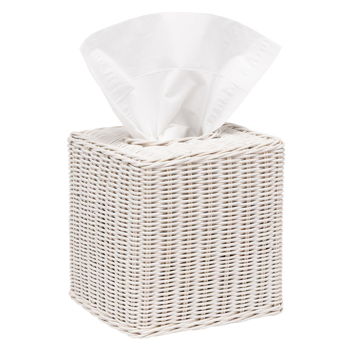 Kardia Rattan Bathroom Accessories (Cotton White) - Hudson & Vine
