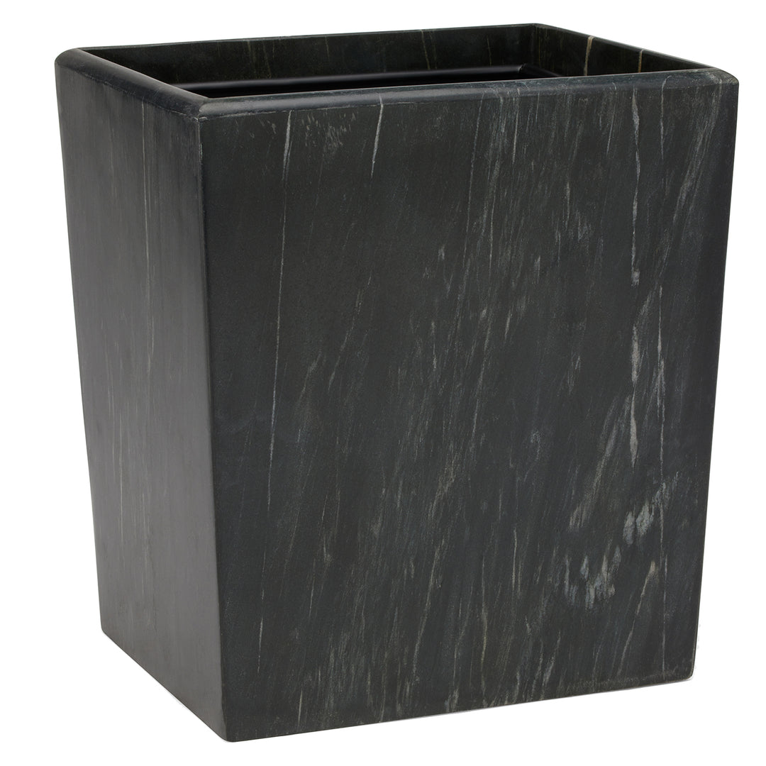 Kavala Black Marble Rectangle Waste Basket