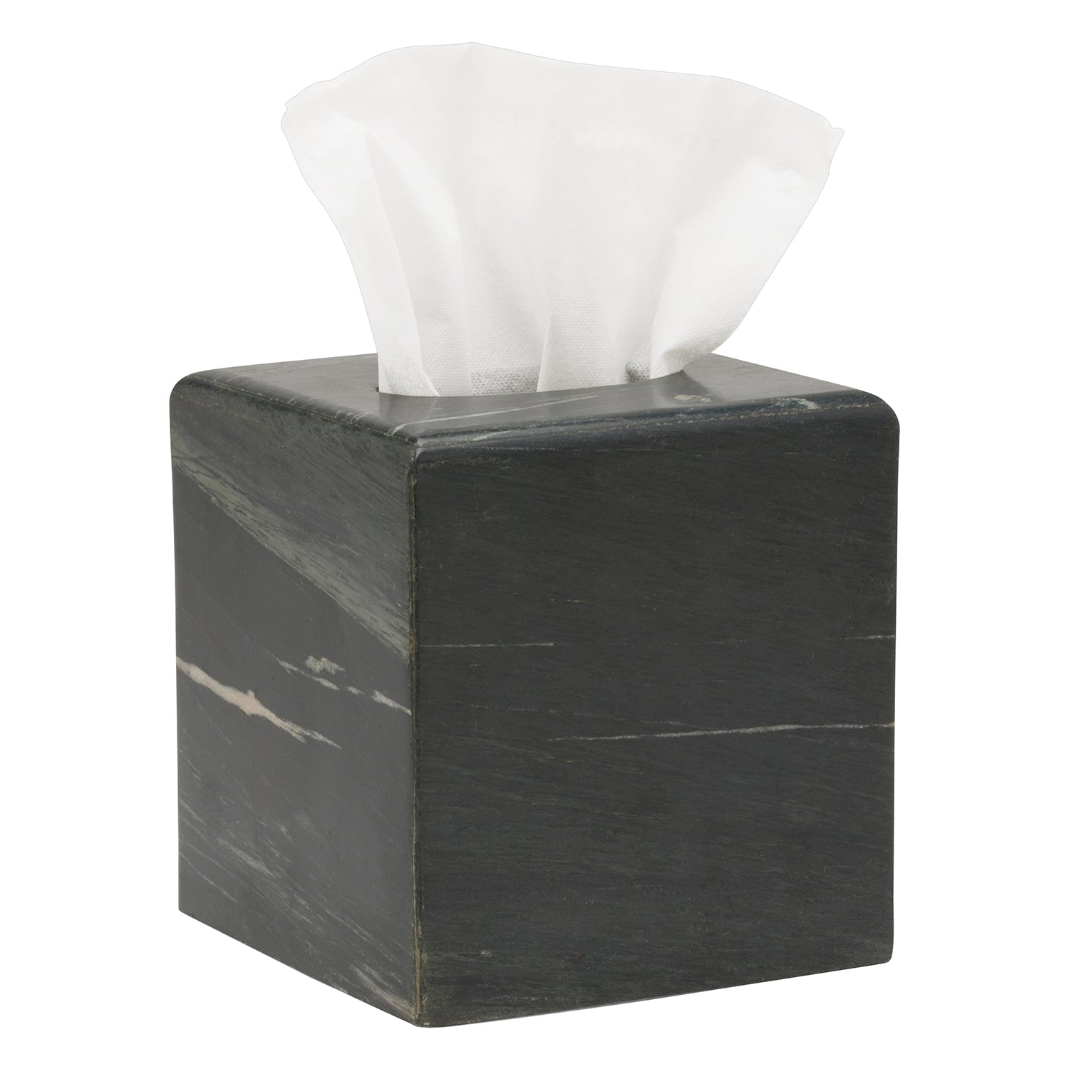 Kavala Black Marble Tissue Box Cover