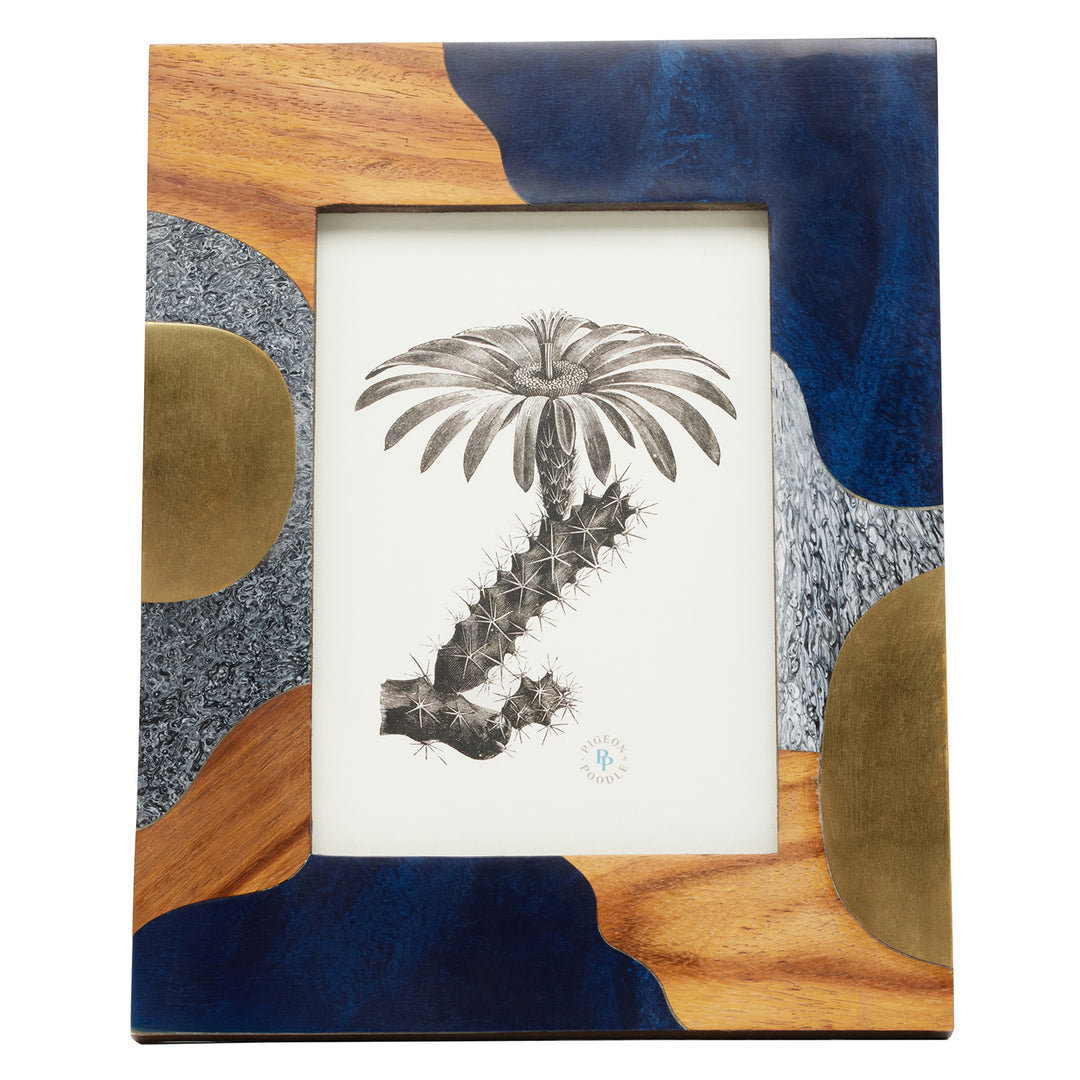 Kearney Resin/Brass Picture Frame (Blue/Gold)