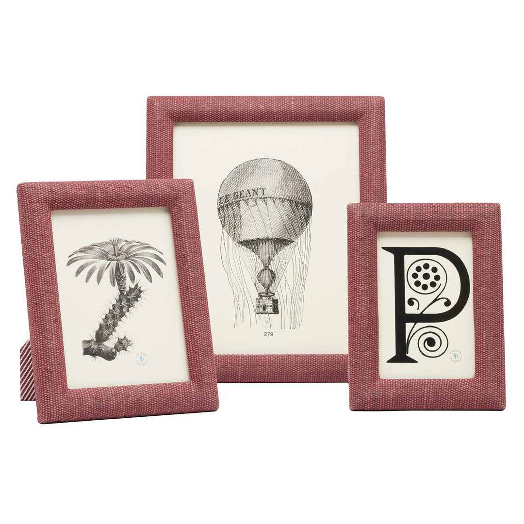 Kemi Cotton Jute Picture Frames (Burgundy)