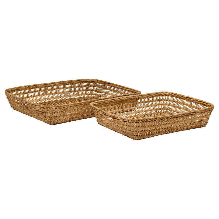 Laredo Rattan Rectangle Nested Basket Set/2