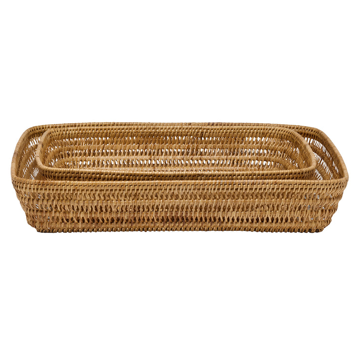 Laredo Rattan Rectangle Nested Basket Set/2
