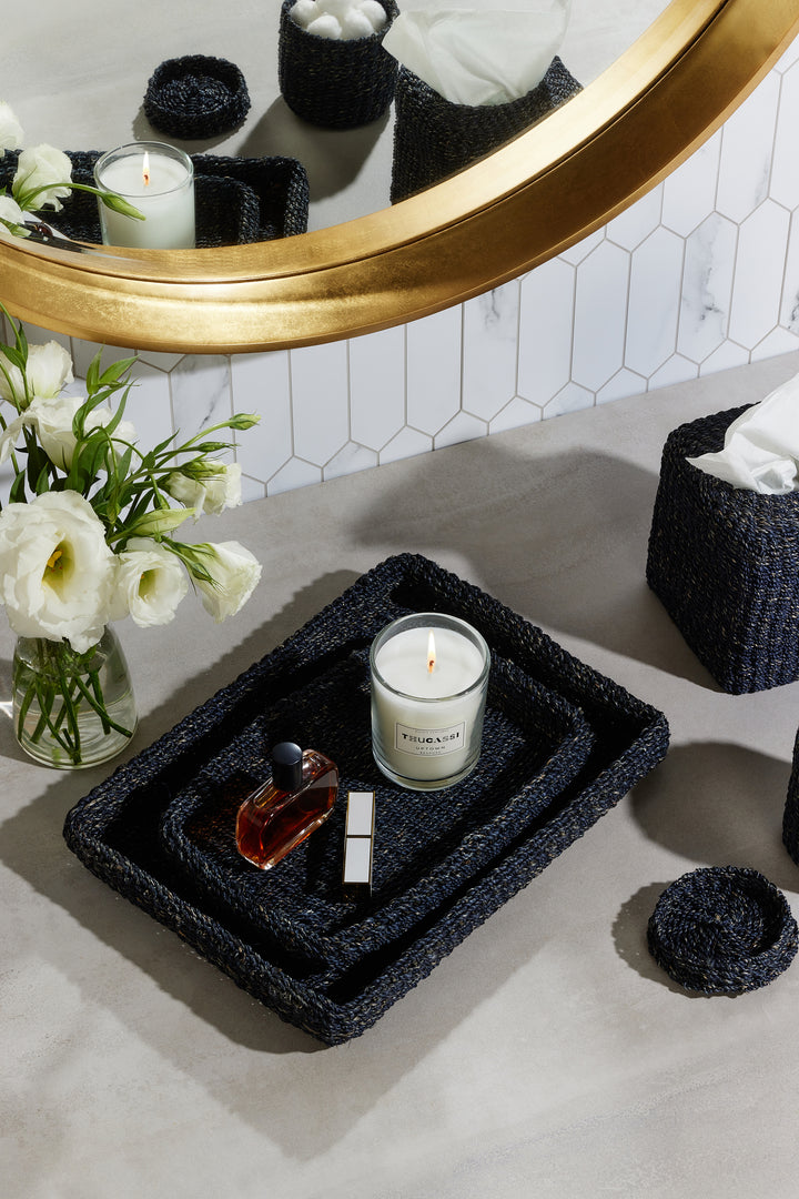 Chelston Abaca Bathroom Accessories (Indigo Blue)