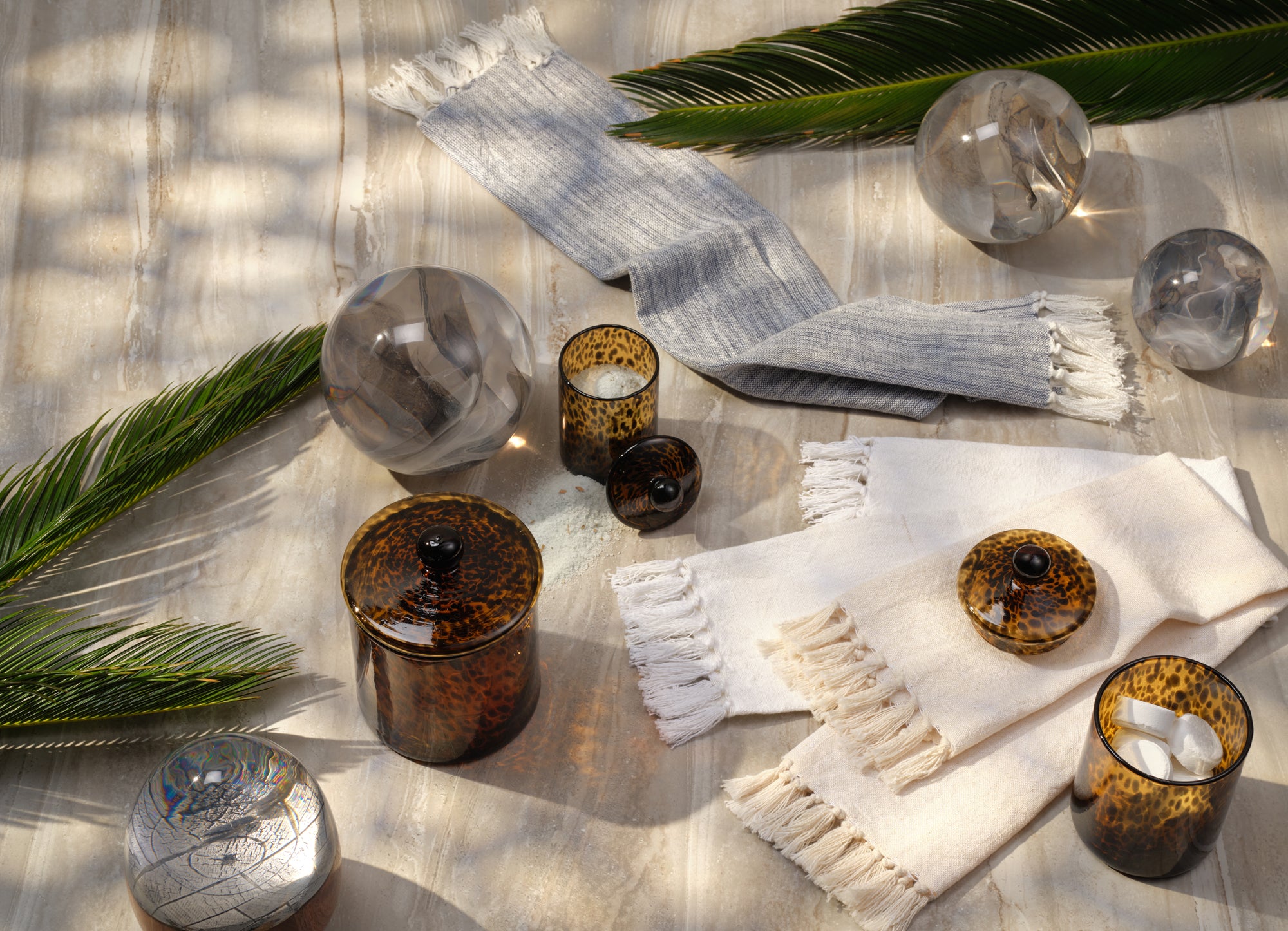 Darby Handblown Glass Medium Canister - Thumbnail 2