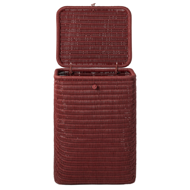 Lorain Rectangular Rattan.Hamper (Bordeaux Red)
