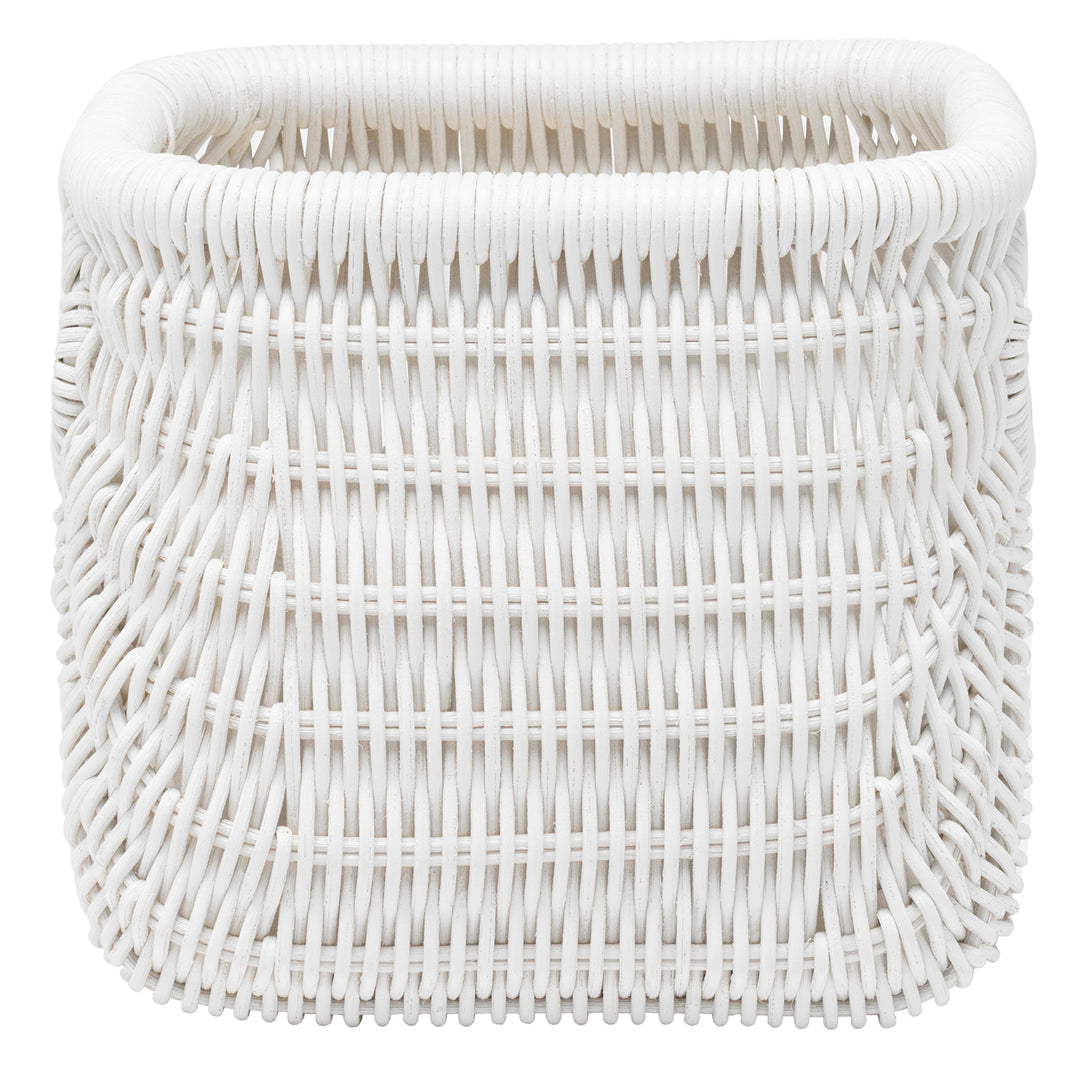 Lorain Rattan Single Toilet Paper Holder Set of 2 (White)