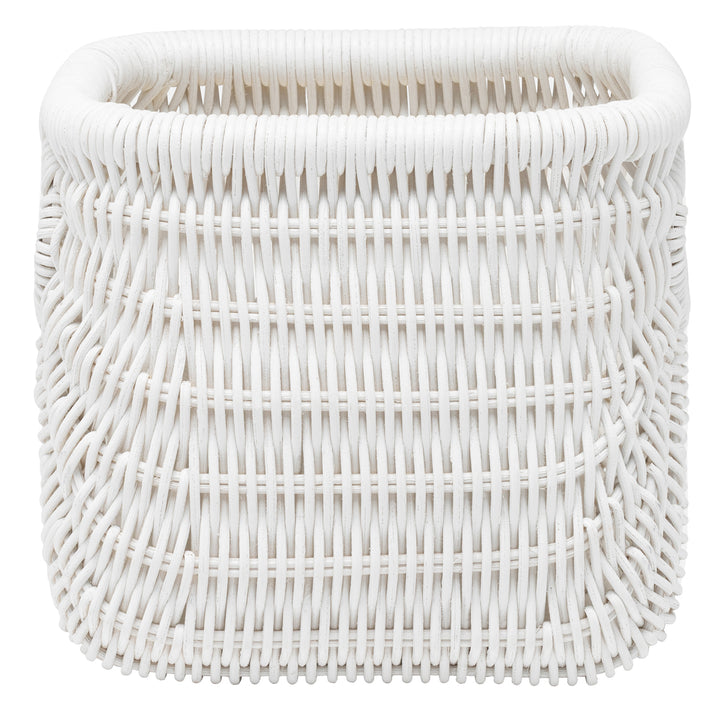 Lorain Rattan Single Toilet Paper Holder Set of 2 (White)