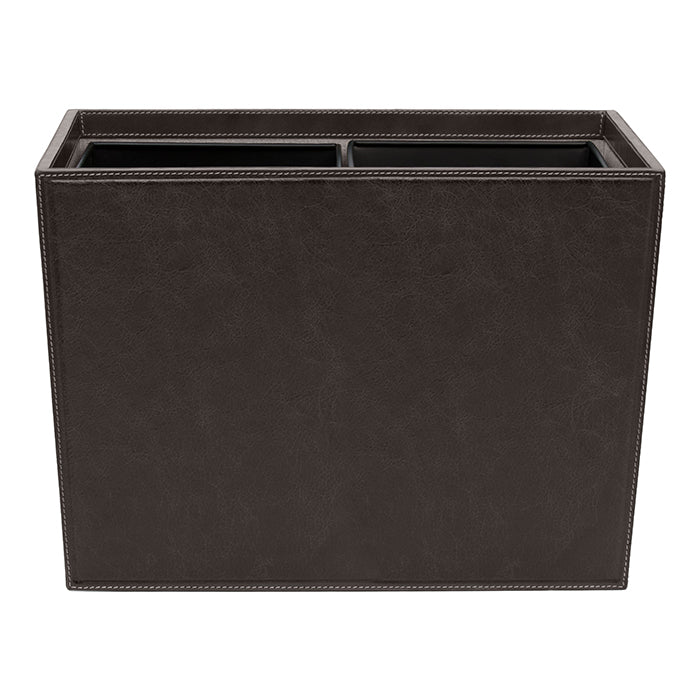 Lorient Charcoal Full Grain Leather Bathroom Accessories