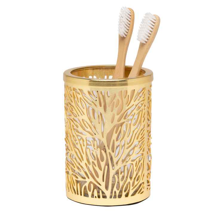 Lynn Stainless Steel/Glass Bathroom Accessories (Matte Gold)