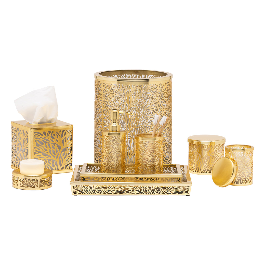 Lynn Stainless Steel/Glass Bathroom Accessories (Matte Gold)