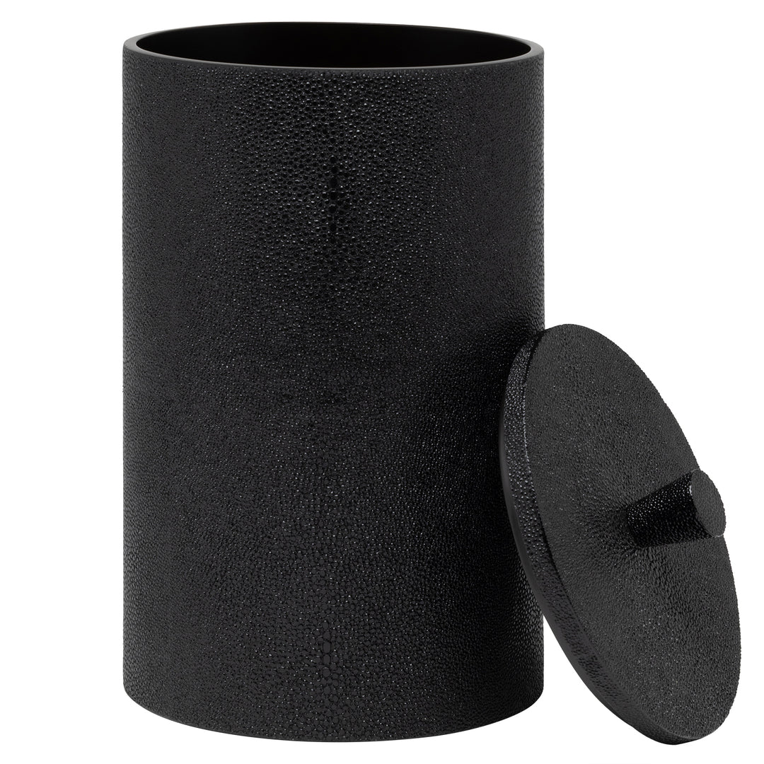 Manchester Faux Shagreen Bathroom Accessories (Black)