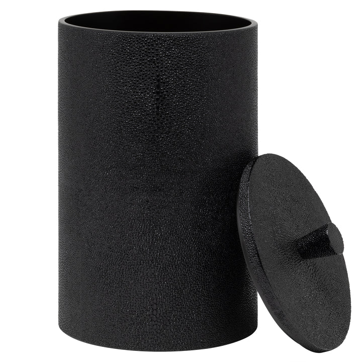 Manchester Faux Shagreen Bathroom Accessories (Black)