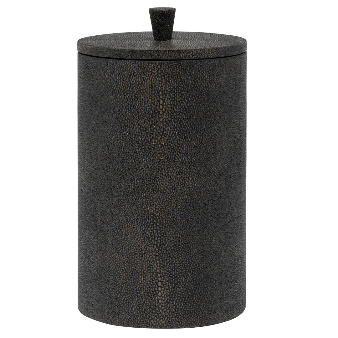 Manchester Faux Shagreen Double Toilet Paper Holder (Dark Mushroom)
