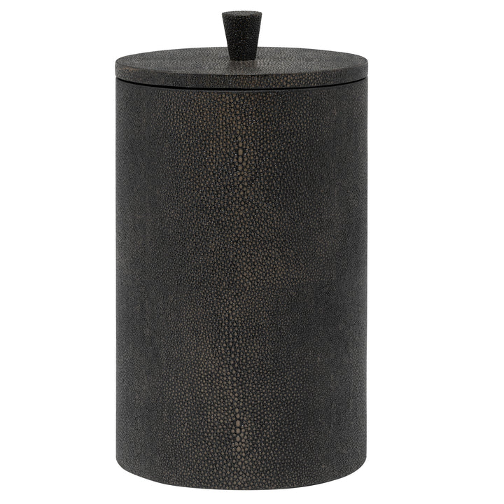 Manchester Faux Shagreen Double Toilet Paper Holder (Dark Mushroom)