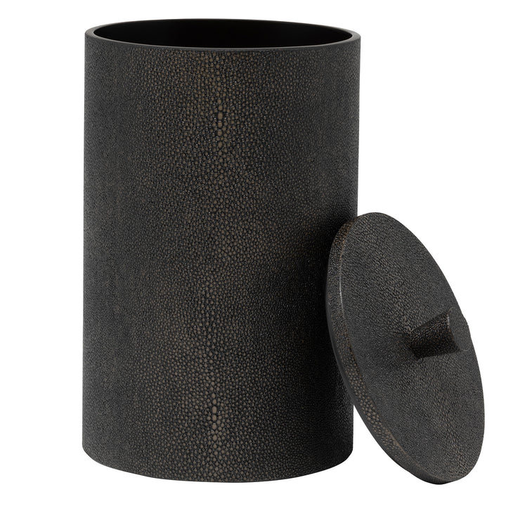 Manchester Faux Shagreen Bathroom Accessories (Dark Mushroom)