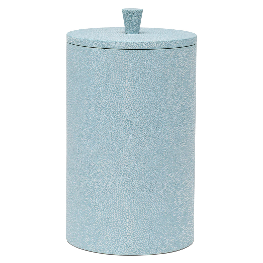 Manchester Faux Shagreen Double Toilet Paper Holder (Powder Blue)