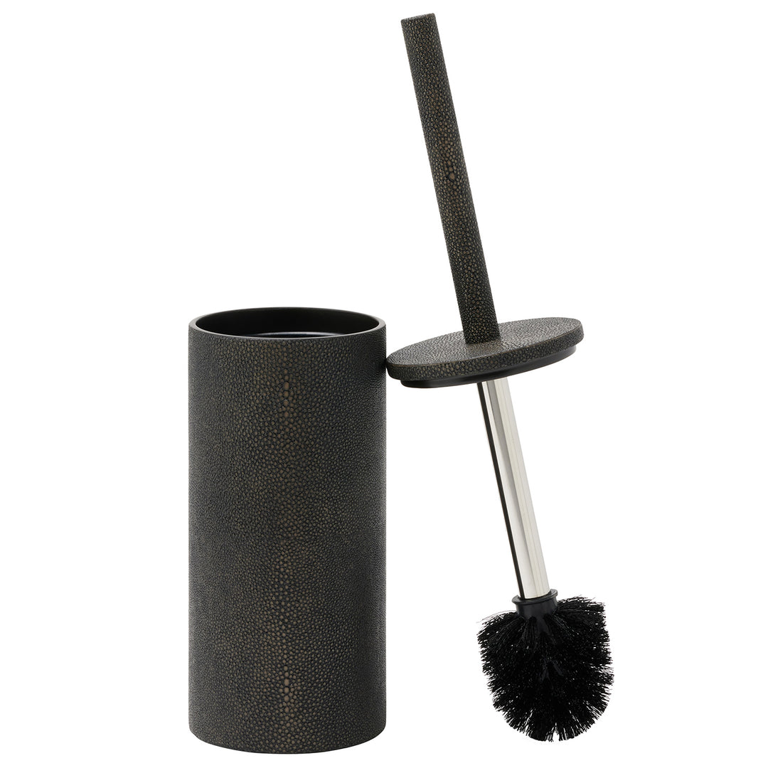 Manchester Faux Shagreen Bathroom Accessories (Dark Mushroom)