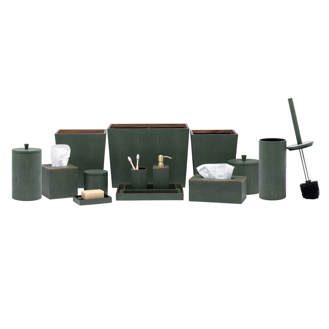 Manchester Faux Shagreen Bathroom Accessories (Juniper)