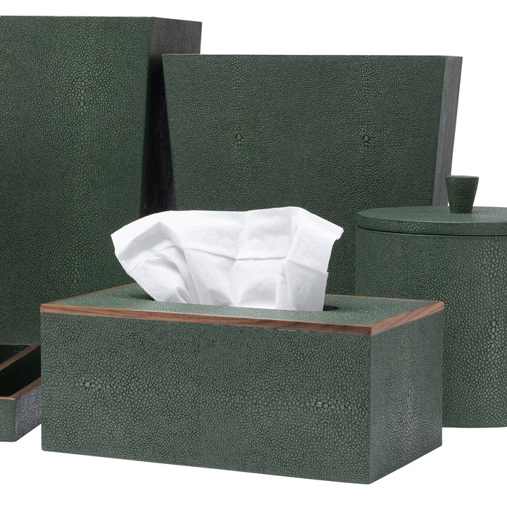 Manchester Faux Shagreen Bathroom Accessories (Juniper)