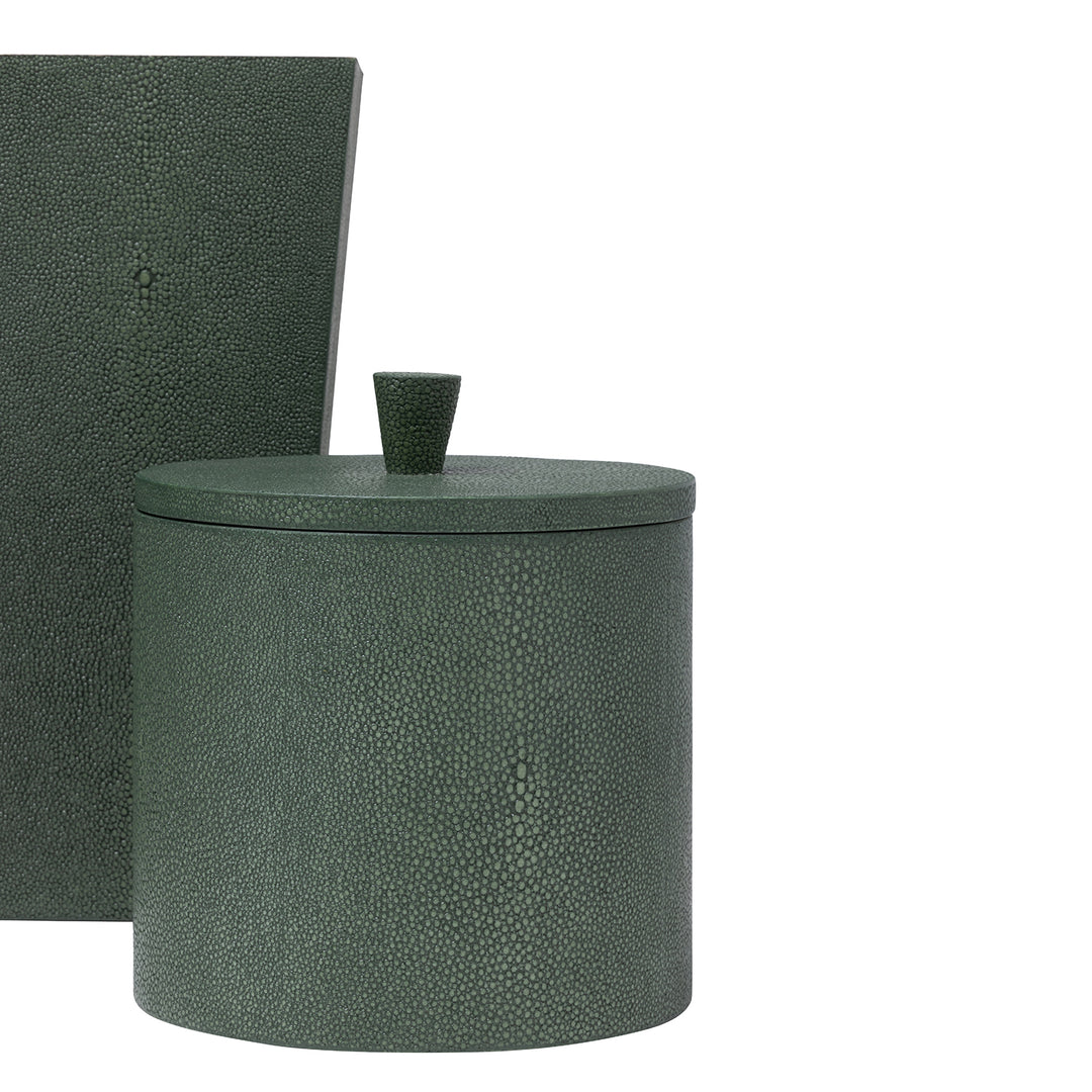 Manchester Faux Shagreen Bathroom Accessories (Juniper)
