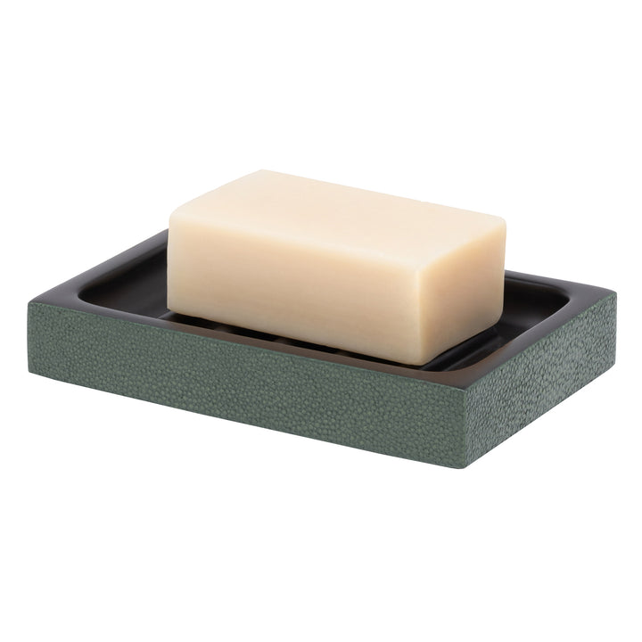 Manchester Faux Shagreen Bathroom Accessories (Juniper)