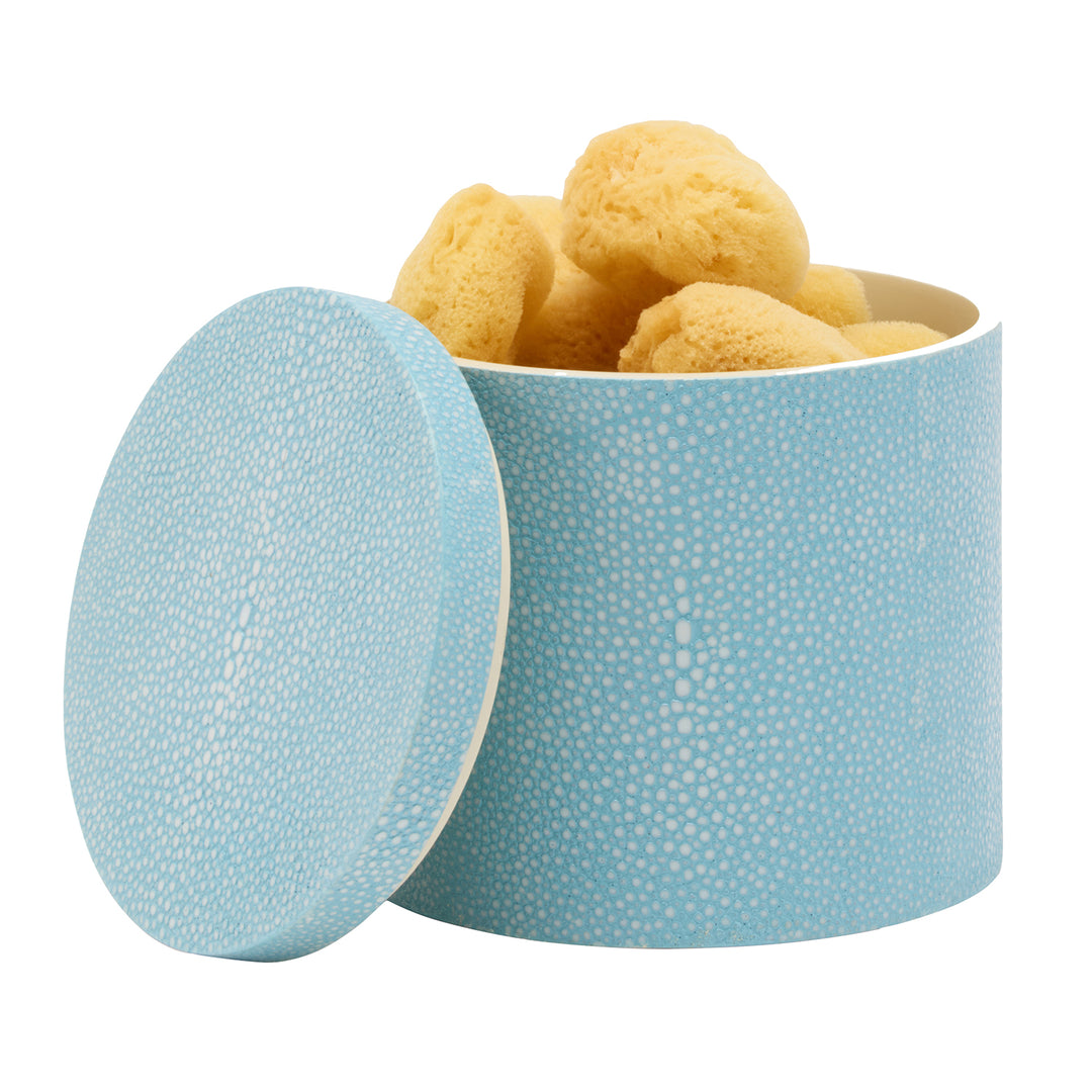 Manchester Faux Shagreen Bathroom Accessories (Powder Blue)