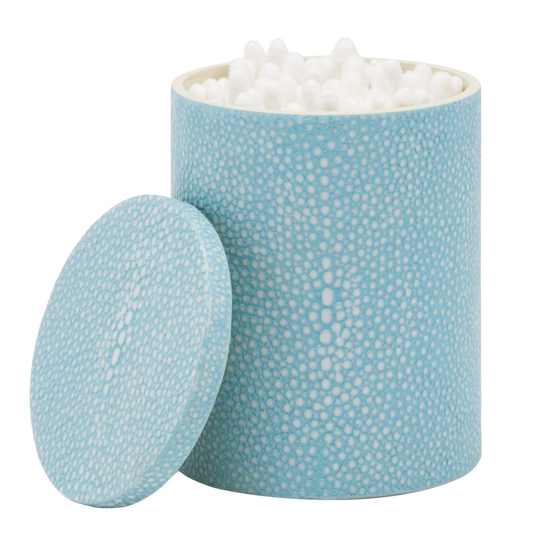 Manchester Faux Shagreen Bathroom Accessories (Powder Blue)