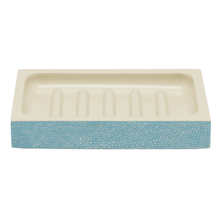 Manchester Faux Shagreen Bathroom Accessories (Powder Blue)